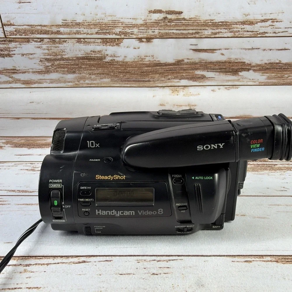 Used Sony Handycam CCD-TR91 Video8 Camcorder Black Power Adapter